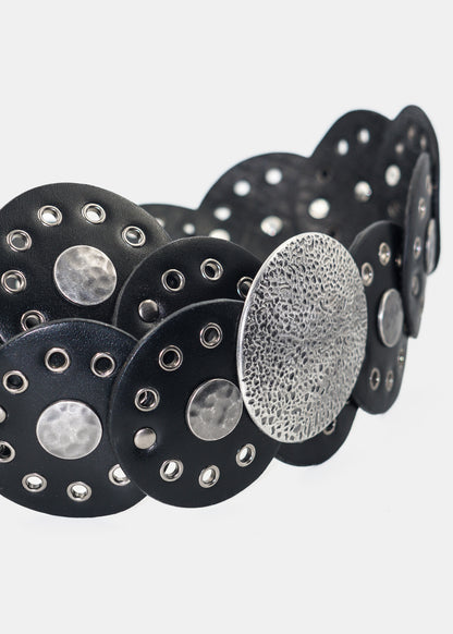 Cinto country texano con hebilla porosa