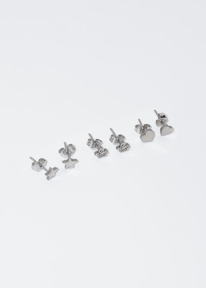 Caravanas miniatura set x3 acero quirúrgico