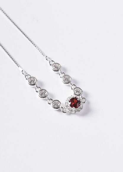 Pulsera veneciana Icon Royal Zirconia Roja Plata 925
