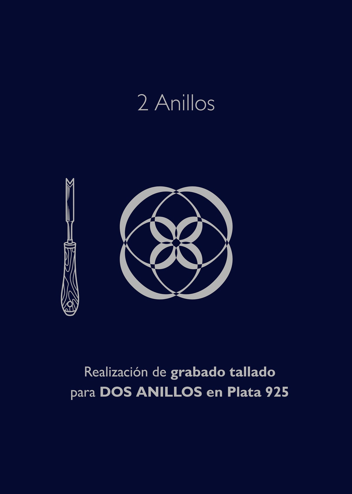 Realización de Grabado Tallado Para DOS Anillos en Plata 925