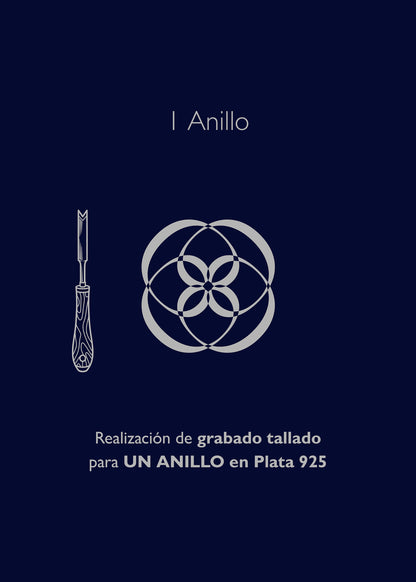 Realización de Grabado Tallado Para UN anillo en Plata 925