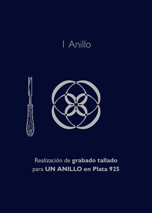 Realización de Grabado Tallado Para UN anillo en Plata 925