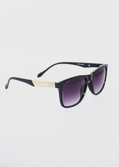 Lentes de sol Catania rectangulares con detalle dorado