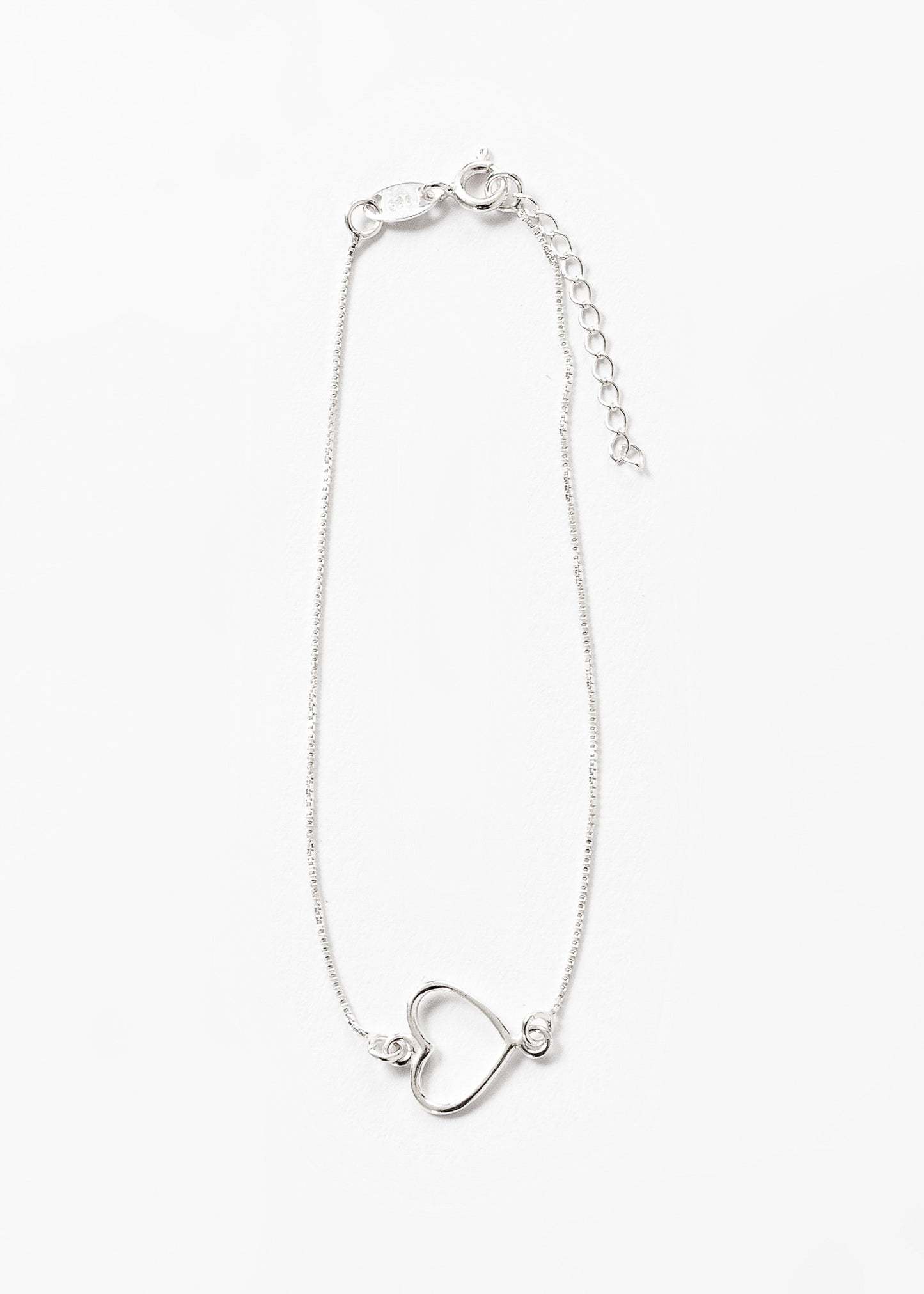 Pulsera corazón plata 925
