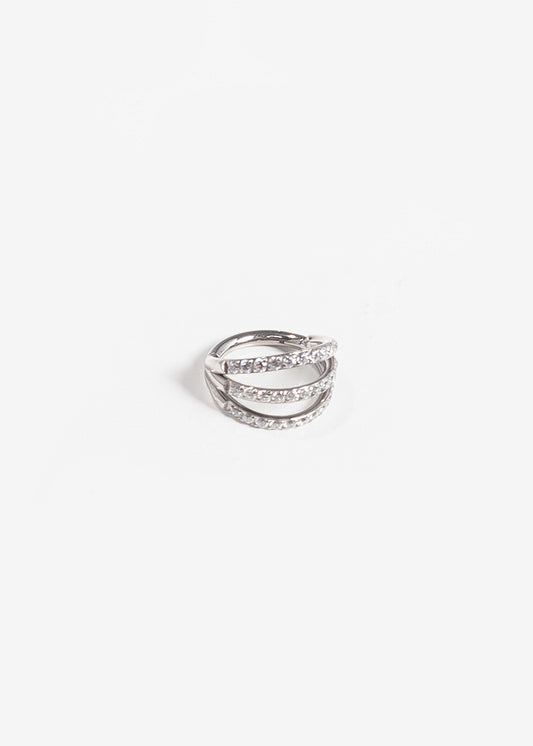 Piercing aro triple titanio & zirconia