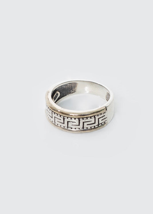 Anillo guarda griega plata 925 & doublé de oro