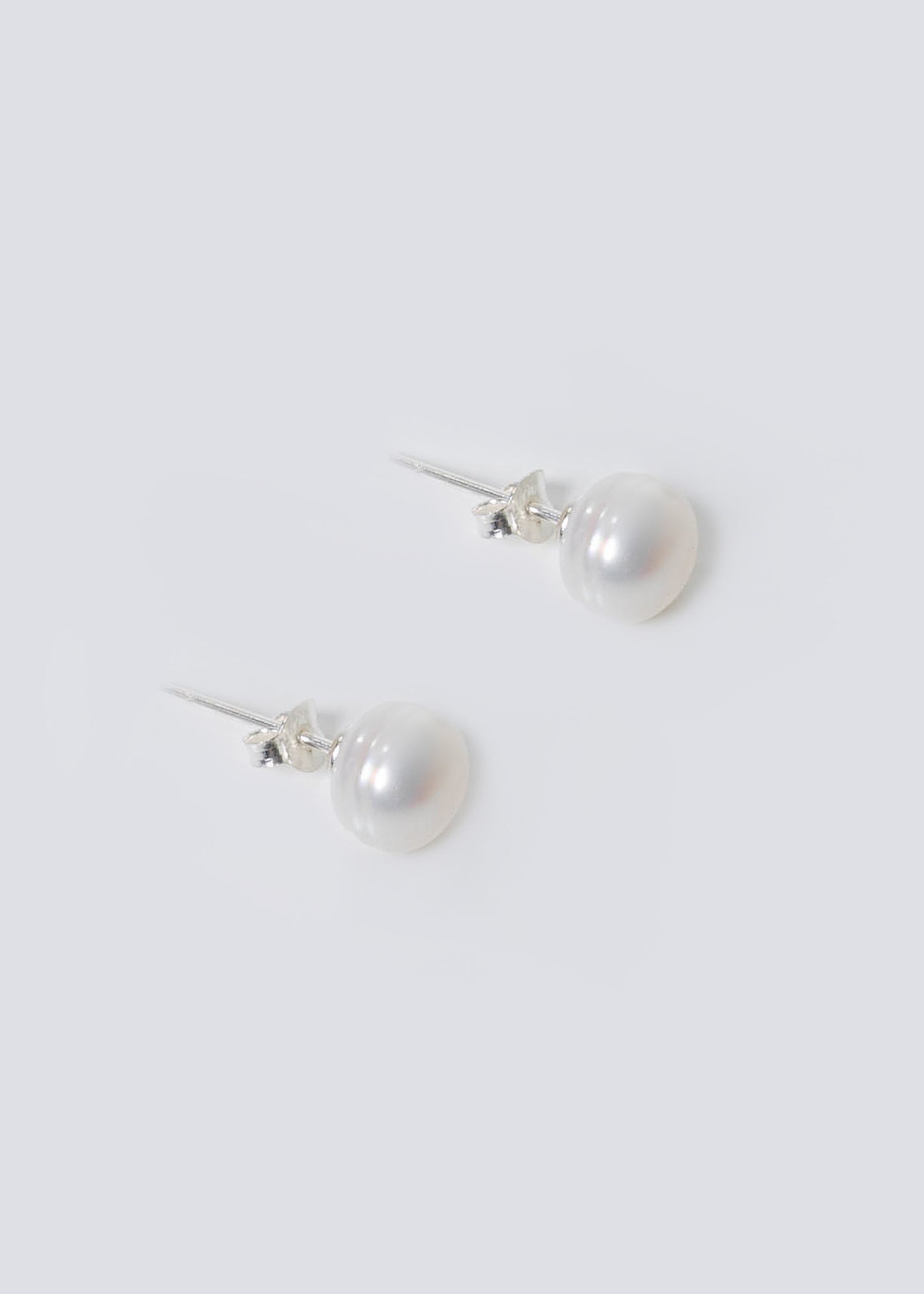 Caravanas perla de río 9mm plata 925
