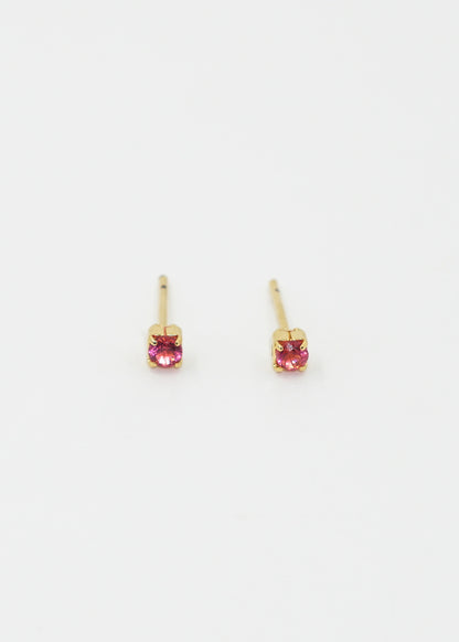 Caravanas punto luz mini baño en oro 18k