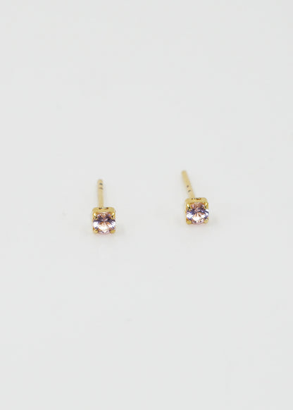 Caravanas punto luz mini baño en oro 18k