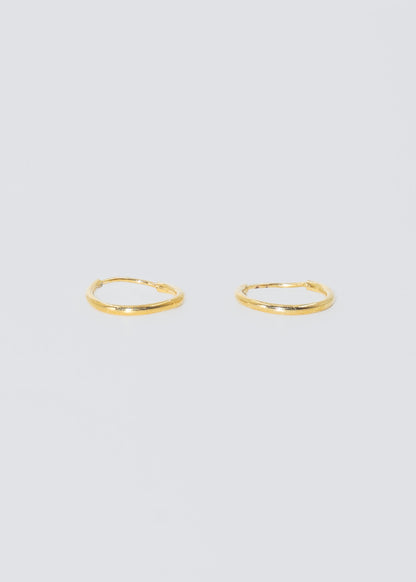 Caravanas aros básicos baño en oro 18k