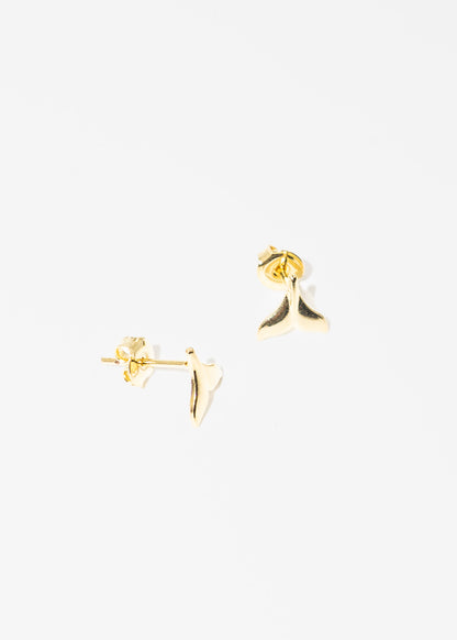 Caravanas cola de sirena baño en oro 18k