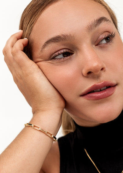 Pulsera forcet baño en oro 18k