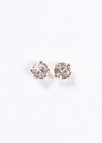 Caravanas punto luz 5mm baño en oro 18k