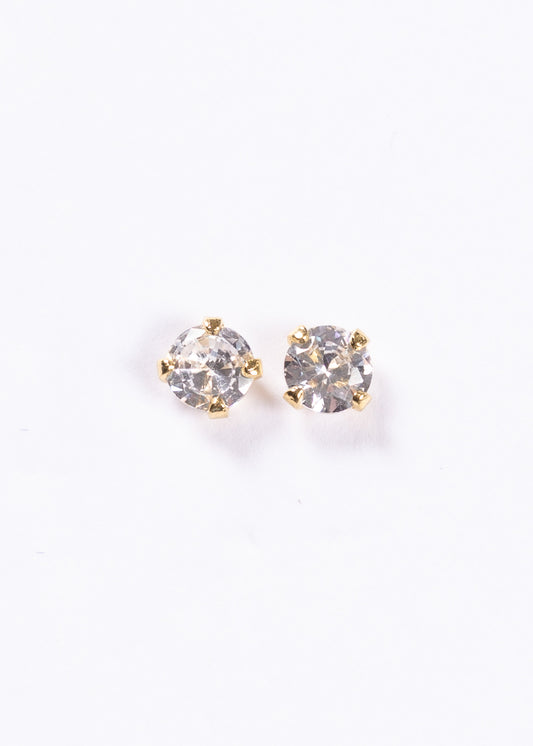 Caravanas punto luz 5mm baño en oro 18k