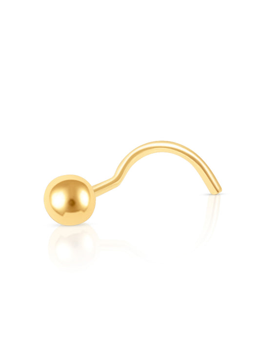 Piercing bolita 3mm nostril Oro 9k