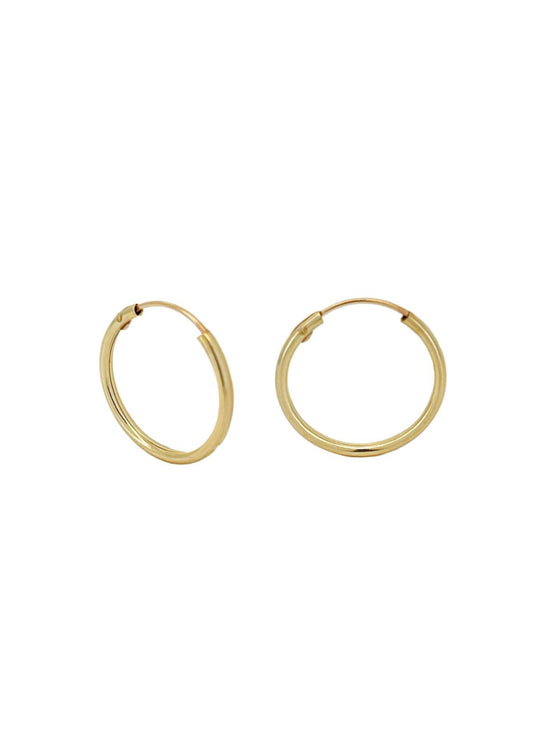 Caravanas aros clásicos 10mm Oro 9k