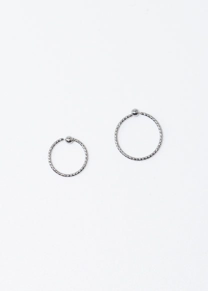 Piercing arito torneado con bolita acero quirúrgico