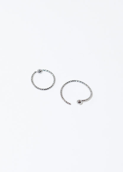 Piercing arito torneado con bolita acero quirúrgico