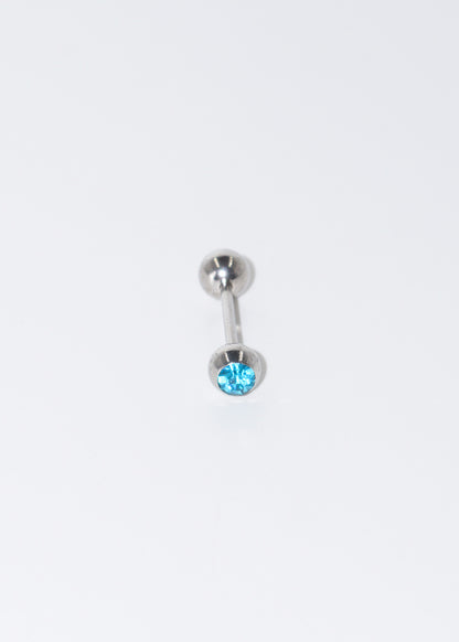 Piercing de lengua con brillo acero quirúrgico