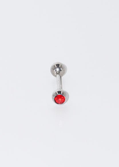 Piercing de lengua con brillo acero quirúrgico