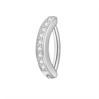 Piercing de ombligo mini zirconias acero quirúrgico - Dorado