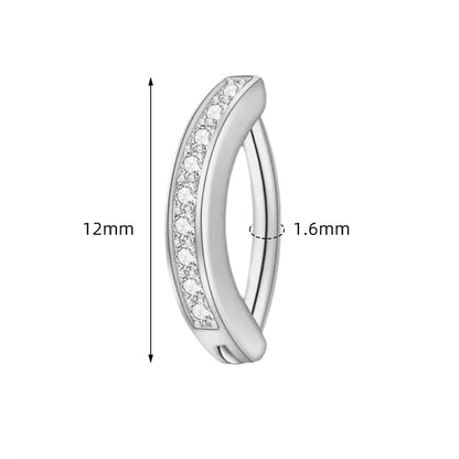 Piercing de ombligo mini zirconias acero quirúrgico - Dorado