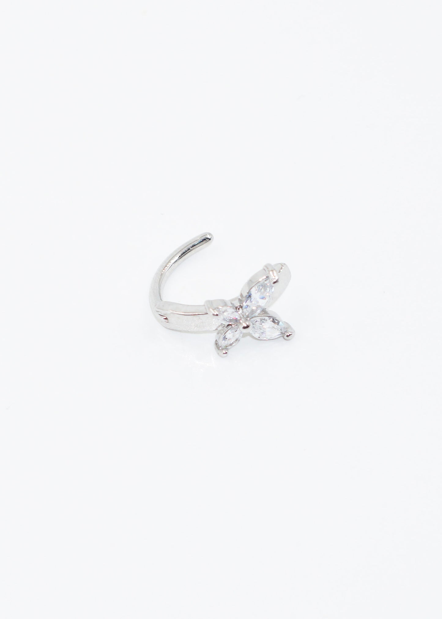 Piercing de ombligo mariposa de zirconia acero quirúrgico