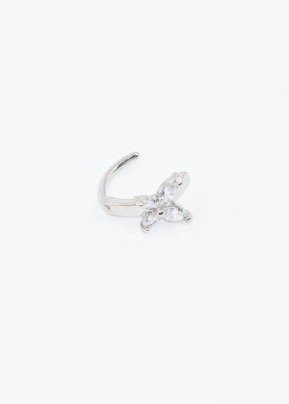 Piercing de ombligo mariposa de zirconia acero quirúrgico