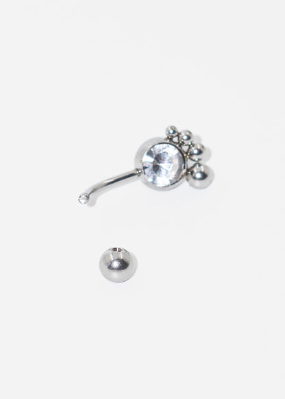 Piercing para ombligo 3 esferas acero quirúrgico