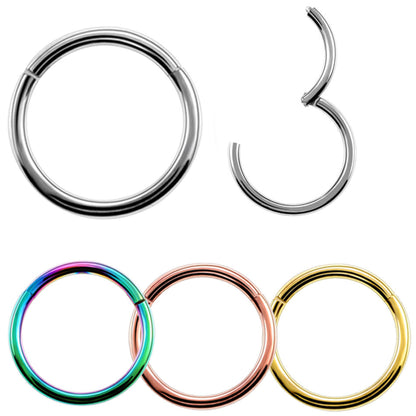 Piercing aro clicker fino 1mm acero quirúrgico - Dorado