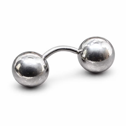 Piercing ombligo liso esferas 5mm Acero Quirúrgico