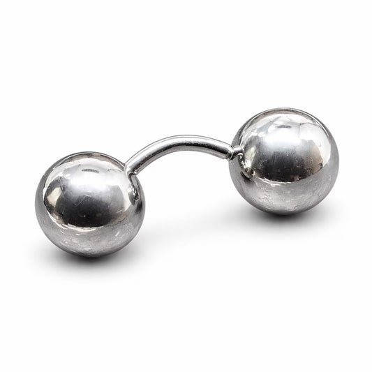 Piercing ombligo liso esferas 5mm Acero Quirúrgico