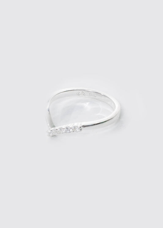 Anillo Valentino con zirconias plata 925