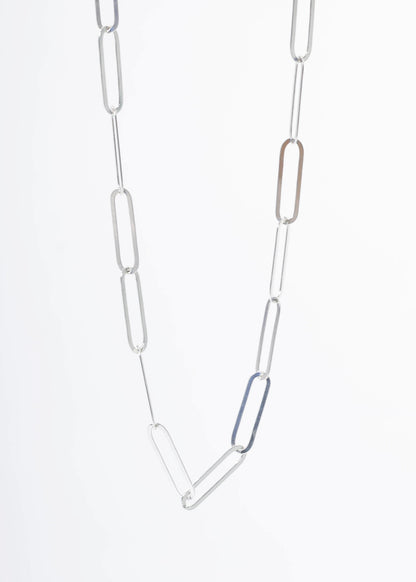 Cadena forcet eslabones largos plata 925 - 50cm y 60cm