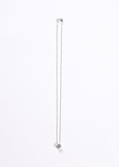 Collar cadena dije punto luz zirconia plata 925