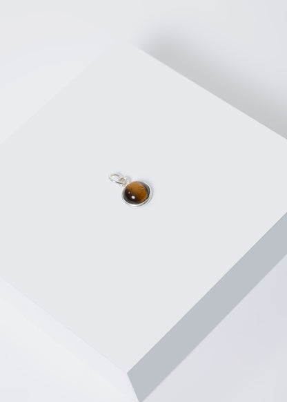 Dije ojo de tigre redondo plata 925 - Coraje y valentía