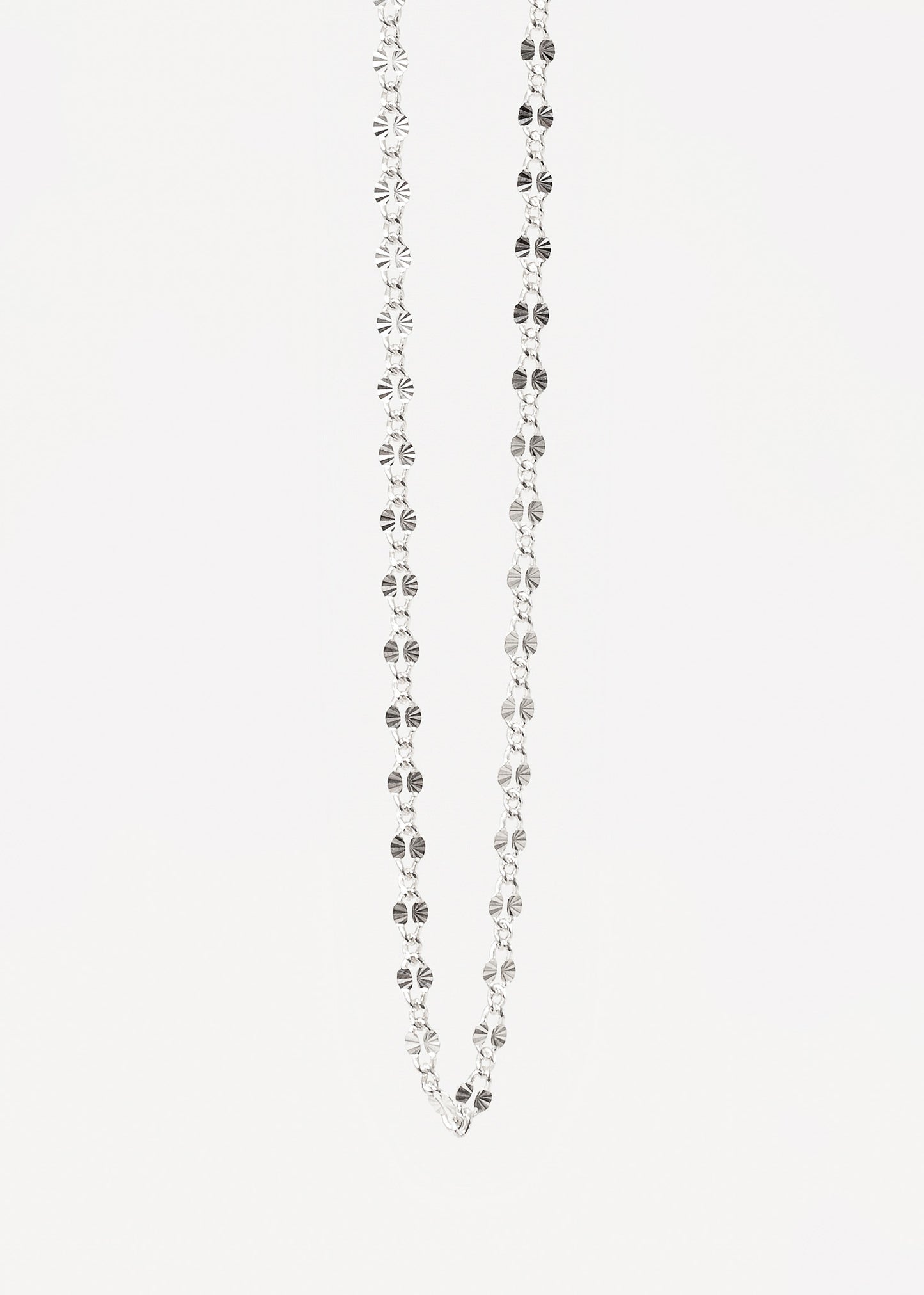 Cadena groumet diamantada plata 925 45cm