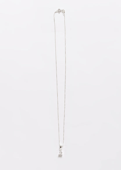 Cadena collar punto luz gota zirconia plata 925
