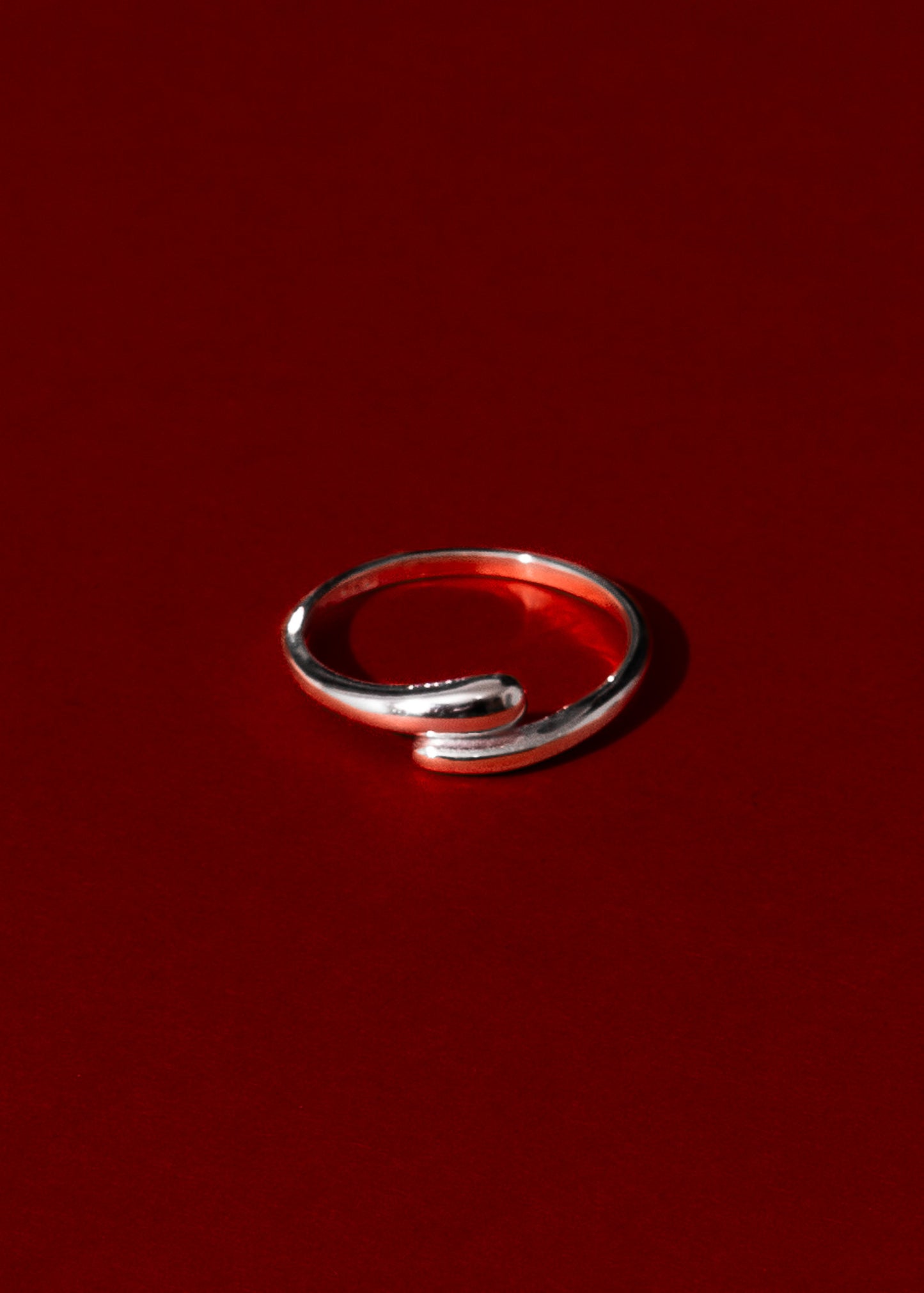 Anillo liso oval ajustable plata 925