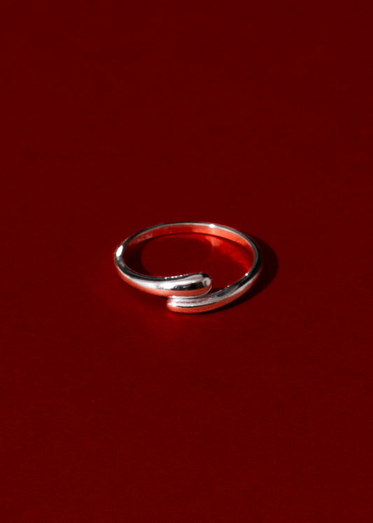 Anillo liso oval ajustable plata 925