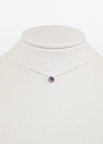 Cadena collar punto luz topacio místico plata 925 - Caridad mental