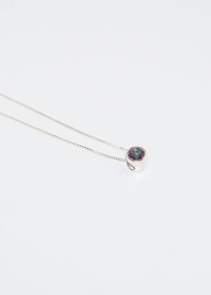 Cadena collar punto luz topacio místico plata 925 - Caridad mental