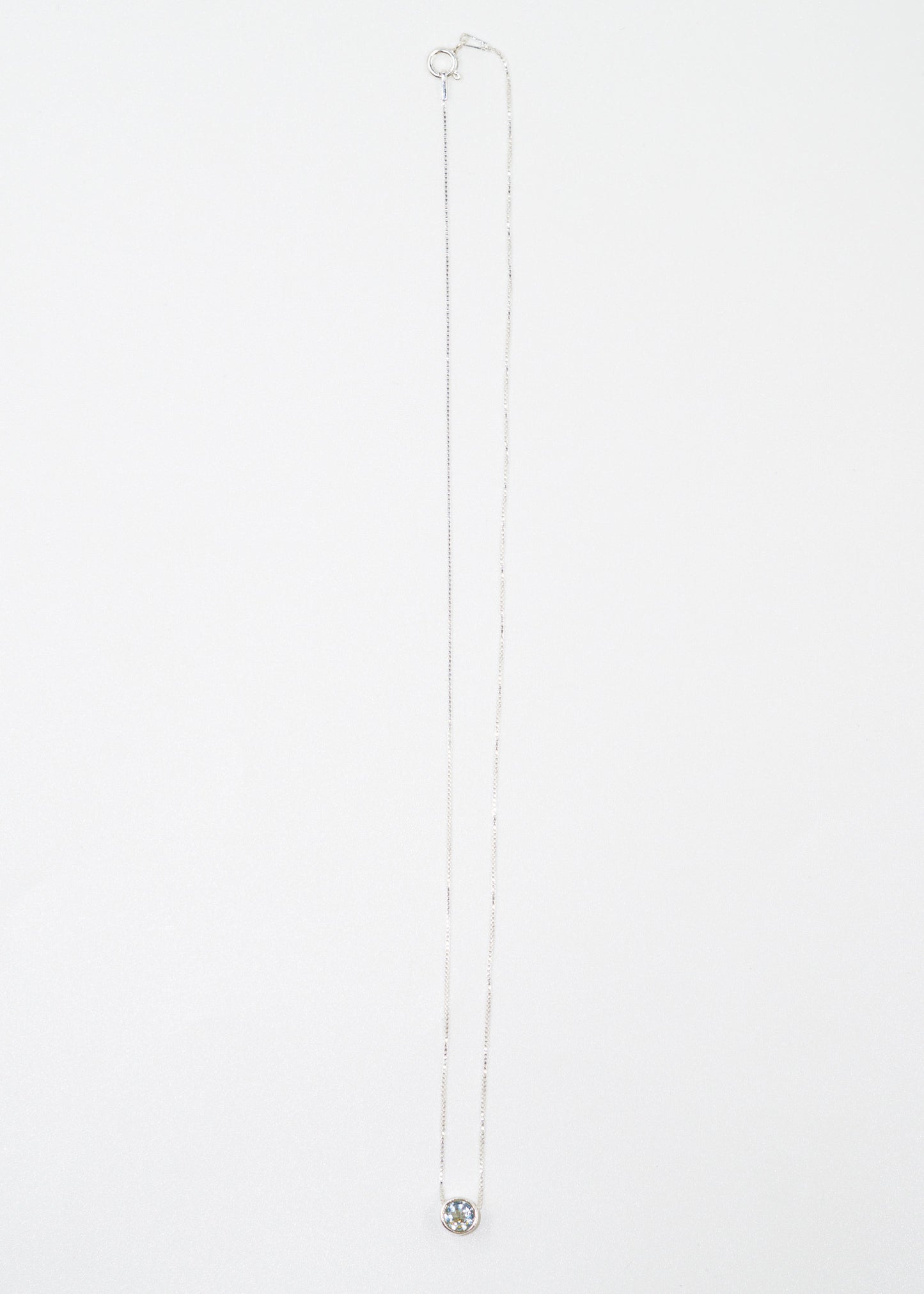 Cadena collar punto luz topacio azul plata 925 - Prosperidad