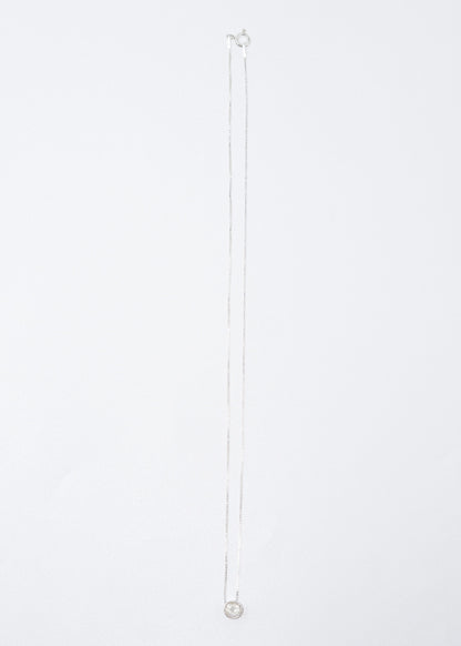 Cadena collar punto luz piedra luna plata 925 - Feminidad