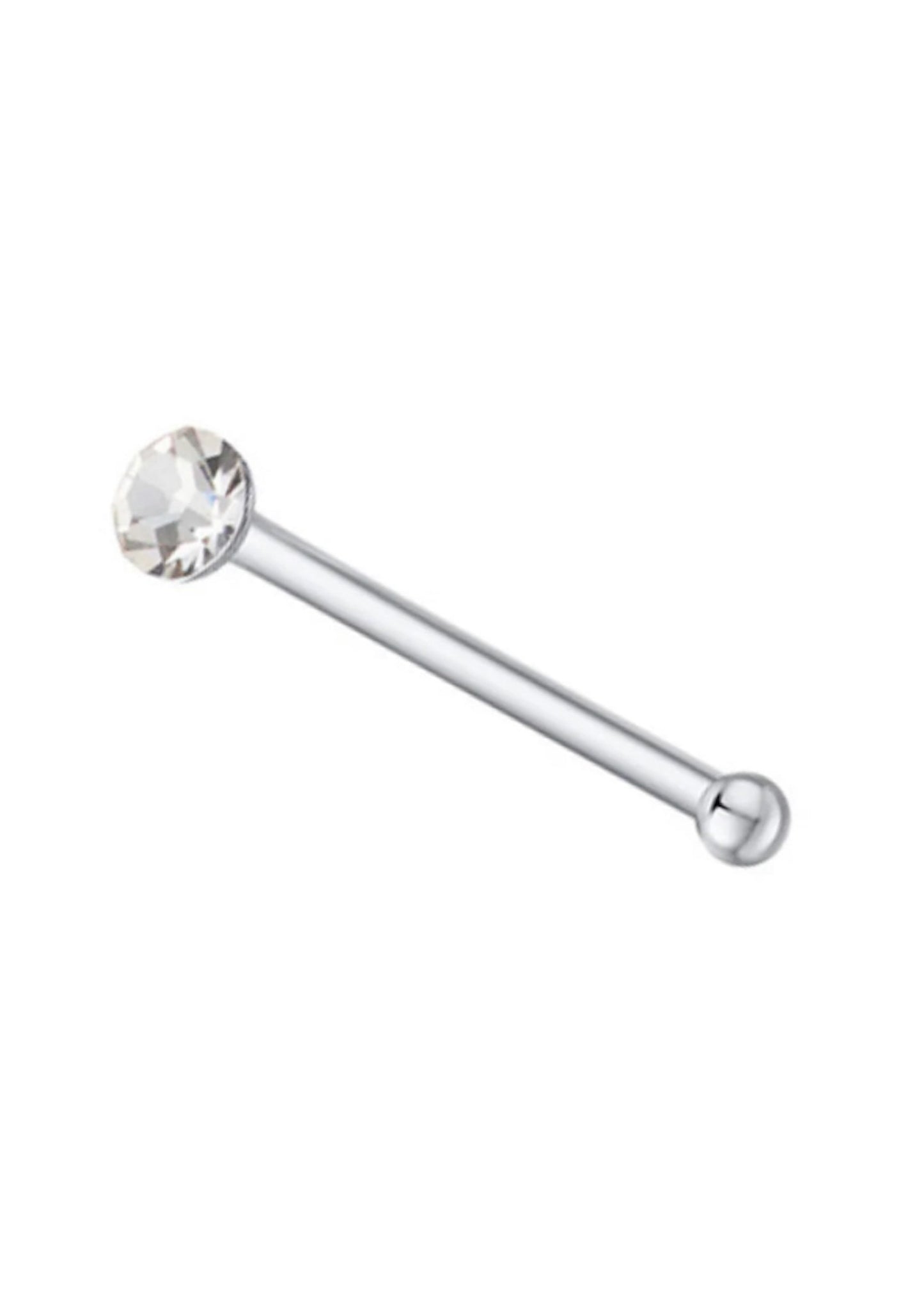 Piercing nostril zirconia plata 925
