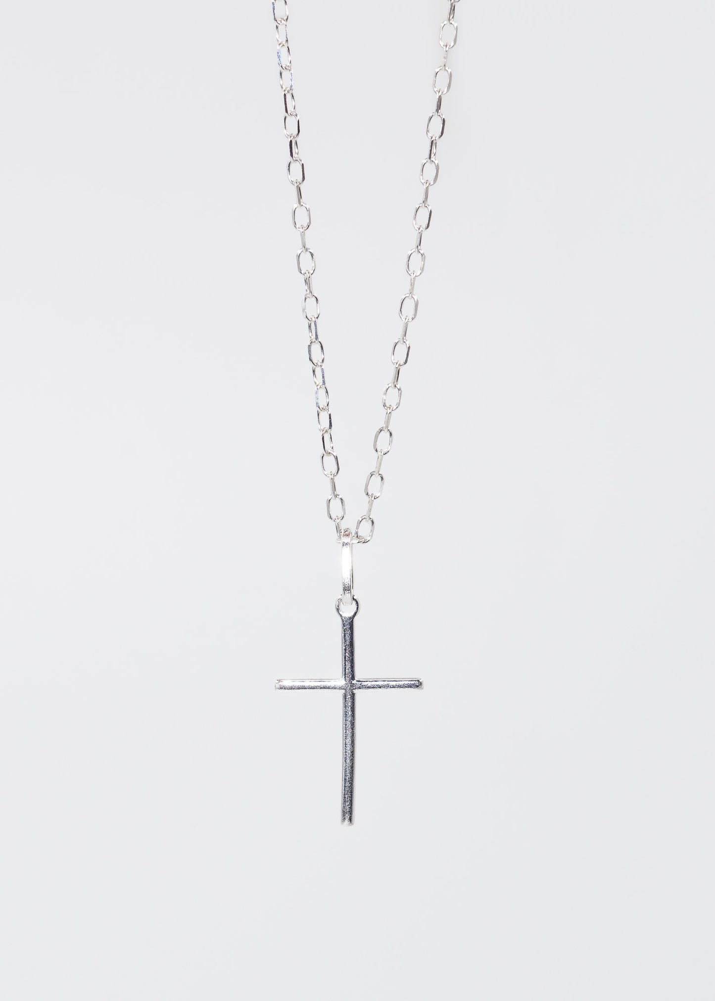 Cadena forcet fina italiana con dije cruz plata 925