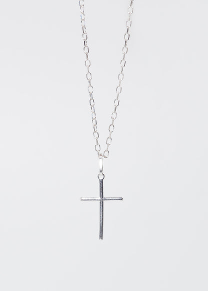 Cadena forcet fina italiana con dije cruz plata 925