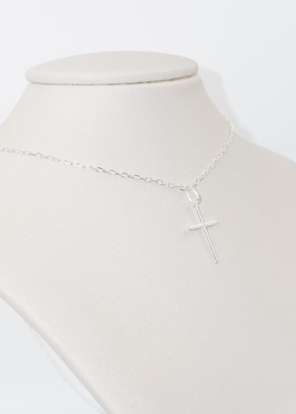 Cadena forcet fina italiana con dije cruz plata 925