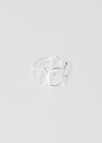 Anillo ajustable marquesas caladas con zirconias plata 925