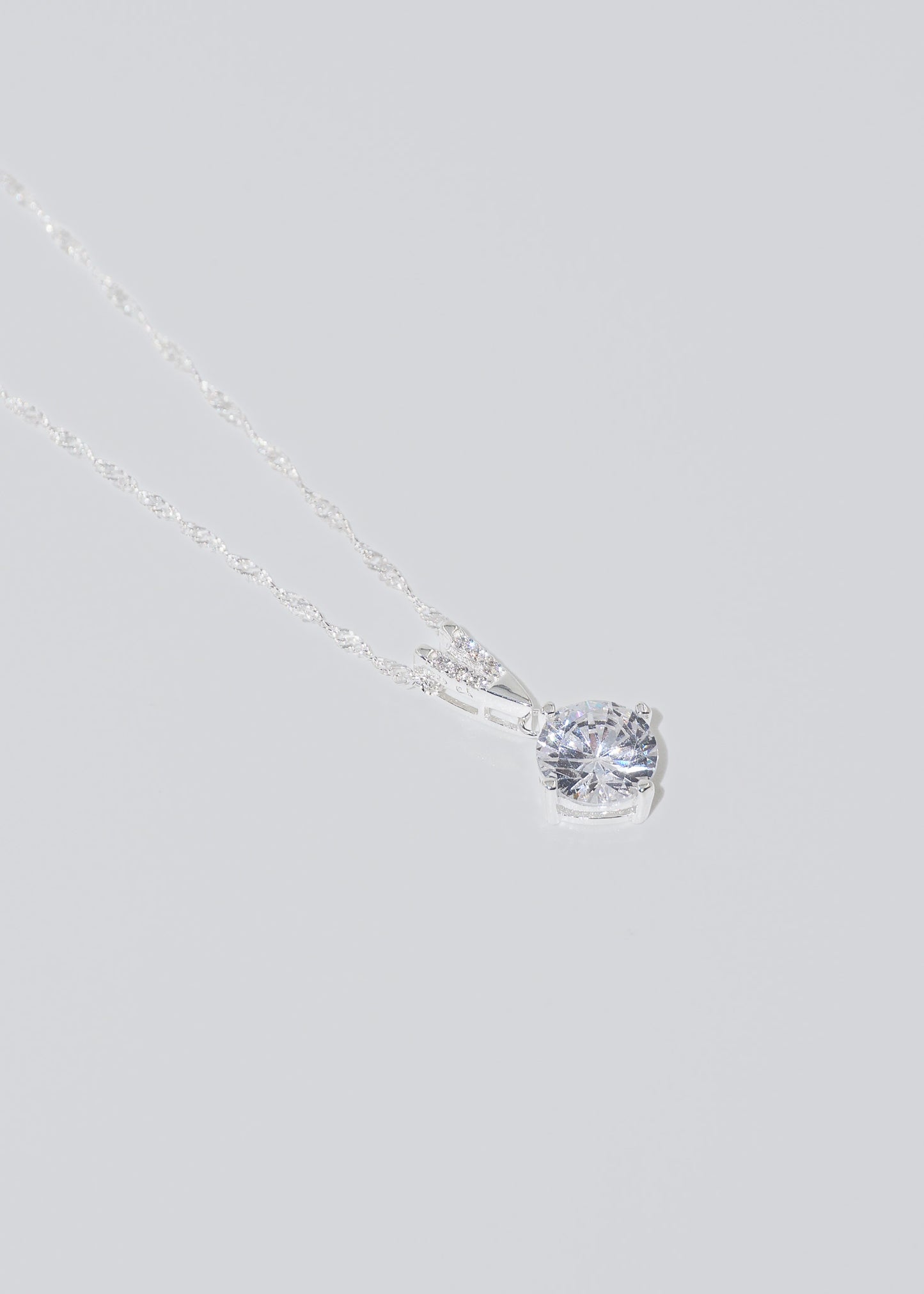 Cadena collar Madison dije 4 puntas zirconia plata 925